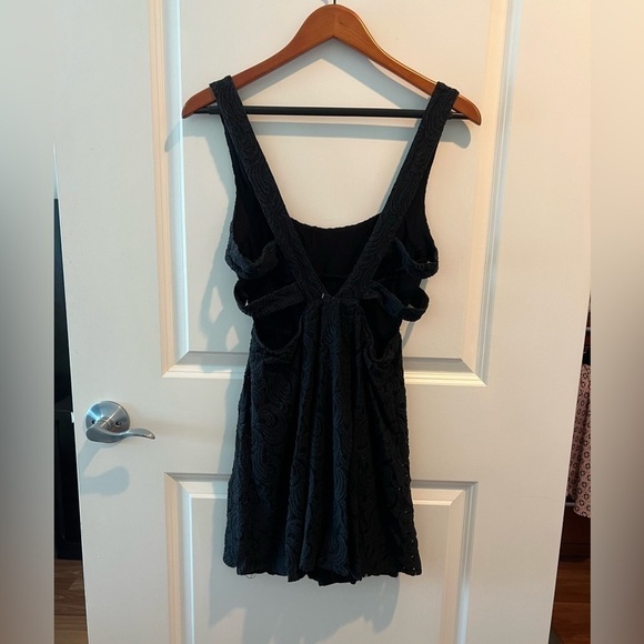 Free People Turn Back Time Black Lace Dress Size 6 - Picture 2 of 15